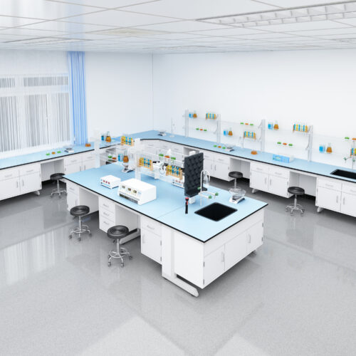 Lab Furniture Full Steel C-Frame Laboratory Workbench