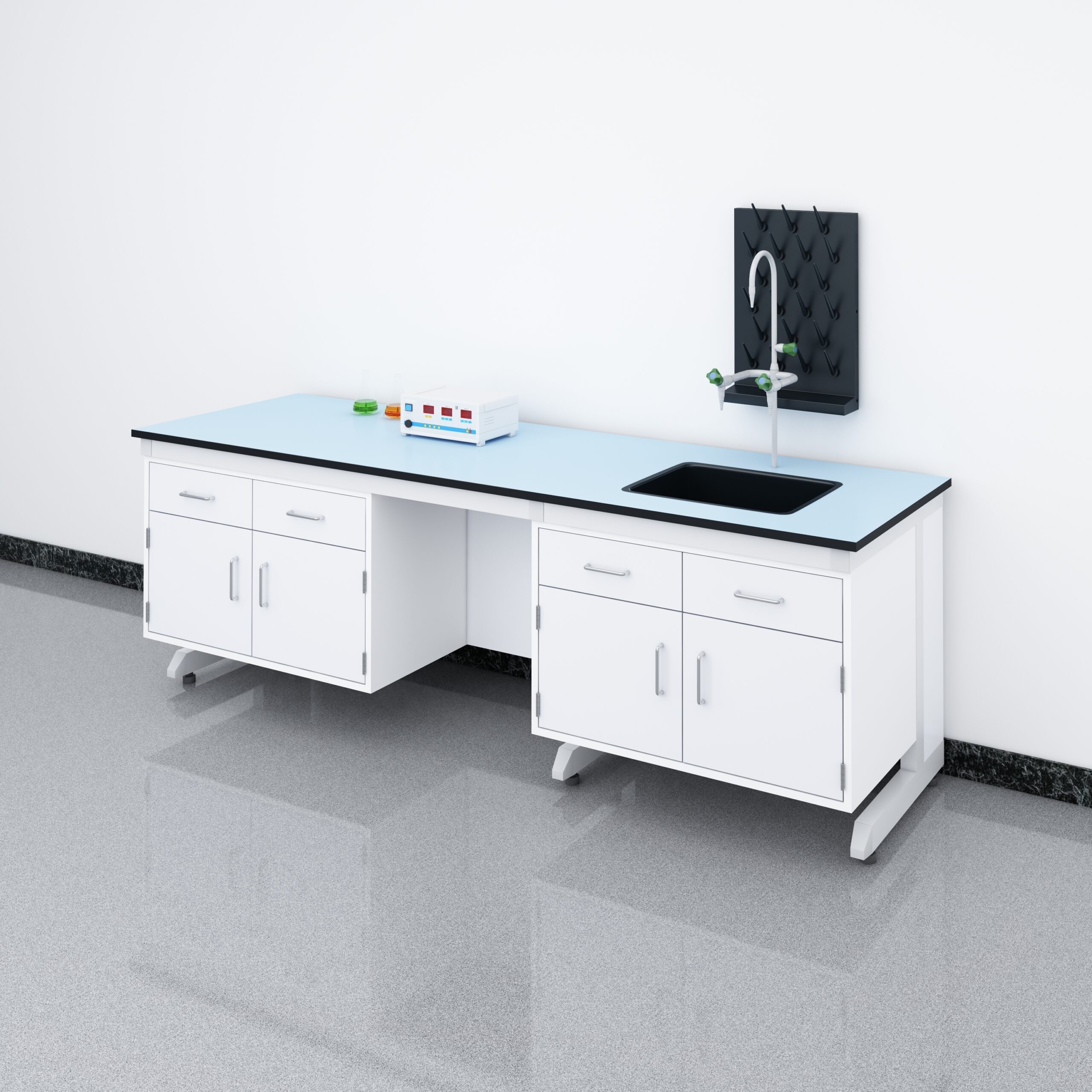 Heavy Duty Full Steel Laboratory Island Bench