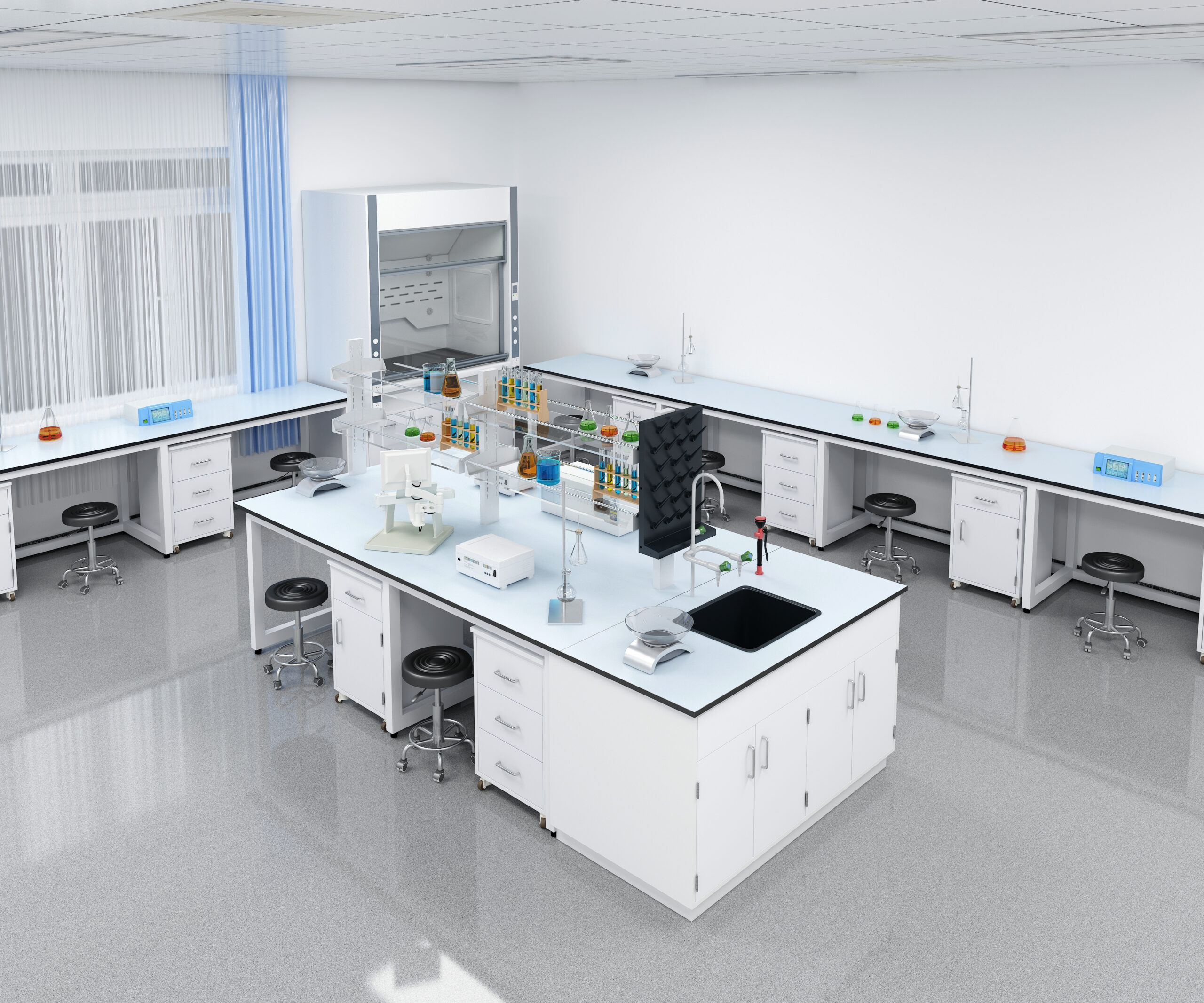 Full Steel Laboratory Bench