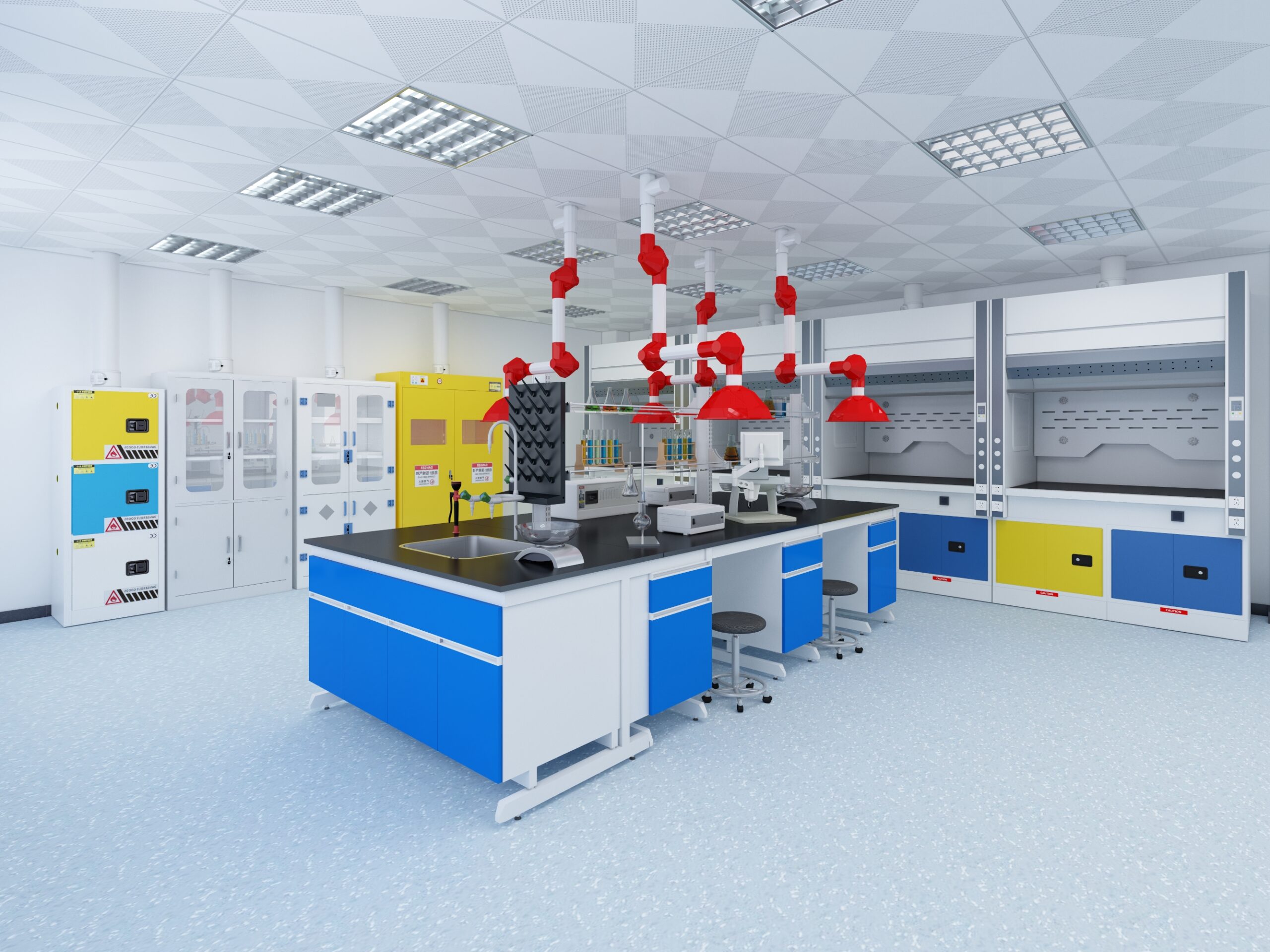 Steel & Wood Laboratory Bench